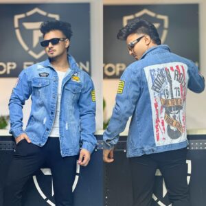 Men's High Quality Printed Denim Jacket