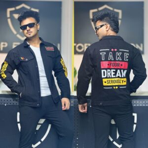 Men's High Quality Printed Denim Jacket