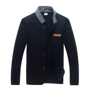 Fashionable Terry Cotton Fabric Button Jacket