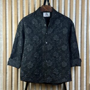 Premium Emboss Textured Full Sleeve Shirt For Men