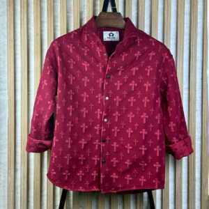 Premium Emboss Textured Full Sleeve Shirt For Men